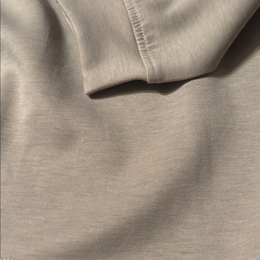 New Zenana Scuba Crewneck Sweatshirt Pants Set beige cocoa taupe large lounge - Picture 6 of 7
